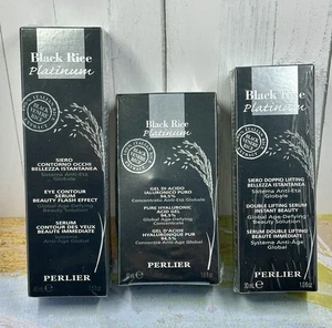 NEW Perlier Black Rice Platinum Eye Contour + 2X Lift Serum + Hyaluronic Acid - Picture 1 of 7