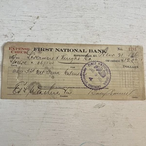 First National Bank Hopkinsville, KY (Jan 3, 1927) $12.66 Check - Picture 1 of 7