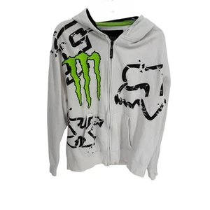 Fox Racing Monster Energy Hoodie Men's XL Full Zip Ricky Carmichael #4 VTG Y2K - Picture 1 of 11