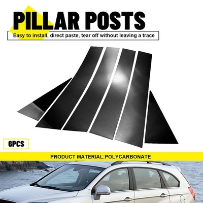 6X postes negros de pilar brillante ventana de puerta para moldura Captiva 2009-2018 Chevrolet EE. UU. Foto 1 de 4