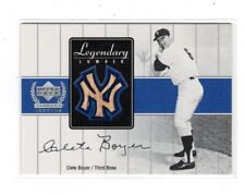 2000 Upper Deck Yankees Legends Legendary Lumber Clete Boyer Game Used Bat Card