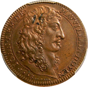 1668 Armand-Jean de Mauvillain Facultad de Medicina Jeton PCGS MS 63 RB (06-12) - Imagen 1 de 4