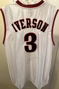 Allen Iverson autograph signed 76ers authentic Adidas game model jersey Schwartz - Picture 1 of 3