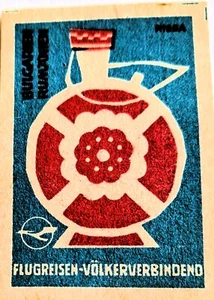Cubierta de libro de cerillas de etiqueta LUFTHANSA años 50 BULGARIA RUMANIA 2 pulgadas x 1 1/4 pulgadas - Imagen 1 de 1