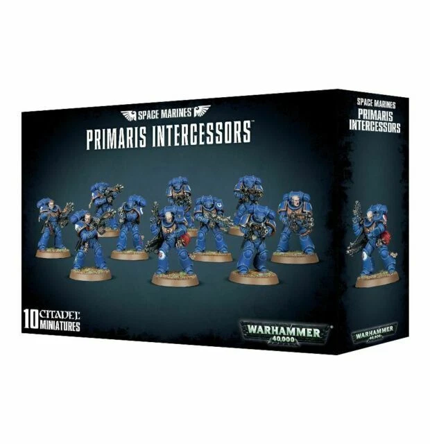 Games Workshop 99120101190 Space Marines Primaris Intercessors Citadel Minatures - Pack of 10