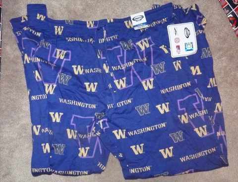 NEW NCAA Washington Huskies Loungewear Sleepwear Pants Men XL X-Large NEW NWT Cover