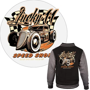 Chaqueta de coche Hot Rod v8 Speedshop retro garaje habitual dragster *1111 - Imagen 1 de 4