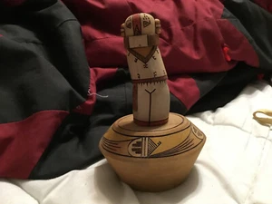 Hopi Miniature He-She Figure (Traditional Adult Fertility Figure) by Fred Koruh - Picture 1 of 8