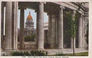 Denver Colorado State Capitol aus griechischem Theater Postkarte - Bild 1 von 2