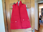 $75 CHARTER CLUB VEST QUILTED PUFFER JACKET MAROON SNAPS POCKETS HOOD XL 16 41"