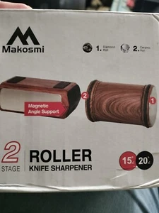 Makosmi Rolling Knife Sharpener 15 & 20 Degrees Diamond/Ceramic Discs. - Picture 1 of 2