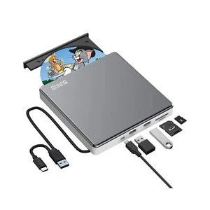 External CD DVD Drive USB 3.0 Type C CD/DVD ROM Burner CD DVD +/-RW Optical D... - Picture 1 of 8