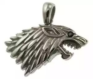 Juego de Tronos Targaryen Stark Dire Wolf Dire Dije Plata 925 - Imagen 1 de 4