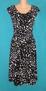 VESTIDO PARA MUJER ENFOCUS STUDIO blanco y negro patrón MOD estilo clásico 12 - Imagen 1 de 4