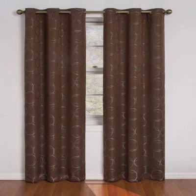 Eclipse Meridian 84IN Blackout Single Window Curtain - Chocolate - Image 1 of 3