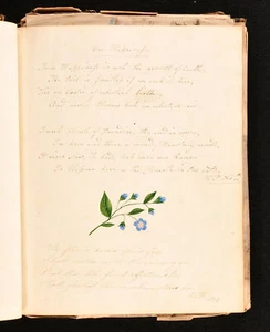 c1826-1860 Album of Ephemera Miss Shields Drawings Cuttings Poems Patricia Milne - Bild 1 von 12
