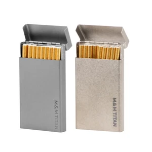 Portasigarette Titanio Affumicatore Portatile The Pack Custodia Protettiva in Metallo per 20pz - Foto 1 di 24