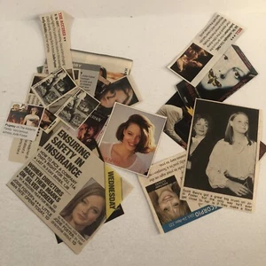 Jodie Foster Vintage & Modern Clippings Lot Of 25 Small Images Ephemera Jf1 - Picture 1 of 2