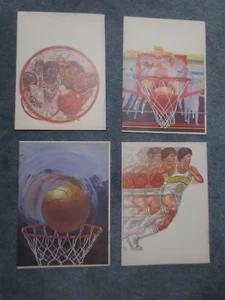 Coca-Cola 4 Diff Blank Basketball Programs folded 60's 70's - Picture 1 of 12