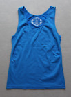 CATO Shirt Womens Large Activewear Tank Top Turqoise Blue Nylon Lightweight
