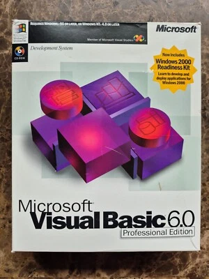 Microsoft Visual Basic 6.0 Professional Pro 6  203-00769 RETAIL BOX - Image 1 of 4