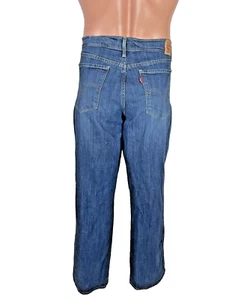 Levis 505 Jeans Mens 33x30 Blue Cotton Regular Fit Straight Leg Stretch Denim - Picture 1 of 11