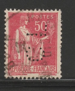 Perfin on France Stamp Used A20P60F3544 - Imagen 1 de 1