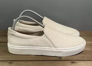 Dr. Scholl's Women's Nova Slip on Sneakers Size 8.5 Cream White Faux Leather - Picture 1 of 16