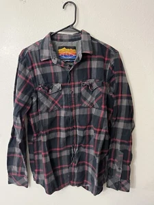 Vtg Empyre Surplus Co Multicolor Plaid Flannel Shirt Button Up Cotton Mens M - Picture 1 of 5