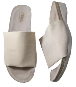 $140 MUNRO 11 W Sandal Slides Casita Bone Stretch Elastic USA - Picture 1 of 6