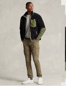 Polo Ralph Lauren Men's Classics Black Mix Wind-Blocking Hybrid Jacket £360 Auth - Picture 1 of 14