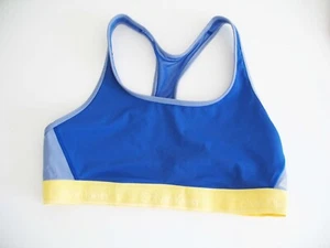 Calvin Klein Flex Motion Racerback Sports Bra Thunder Colorblock QF1083 Sz L-NWT - Picture 1 of 1