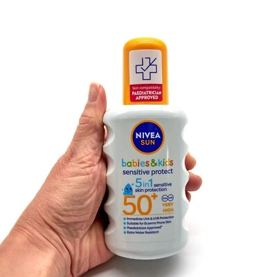 NIVEA SUN SPF 50 Sunscreen for Babies & Kids Protect Spray 200ml German - Image 1 of 2