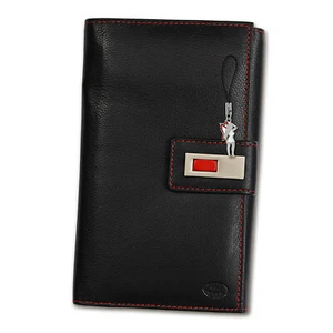 Old River Unisex Portemonnaie Geldbörse schwarz Leder 11x3x17cm OPD715S