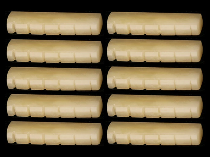 10x Bone Guitar Nut 1-11/16" (43mm) Unbleached Saddle - Image 1 of 4