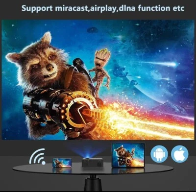 New Portable Mini Projector 1080p Full Home Theater Cinema For Android iPhone - Image 1 of 4