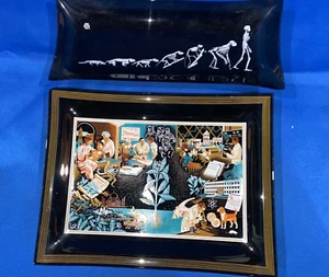 Pharmaceutical Company's glass candy trays, lot of 2, Vintage - Picture 1 of 6