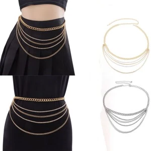 Charm Diamond Body Chain Necklace Belly Belt For Skirts Dress Top Clothes - Picture 1 of 11