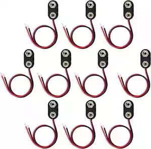 CHANZON UL Drähte 10er Pack 9V Batterie Stecker Clip mit Leitungen Kabelbaum halten - Bild 1 von 5