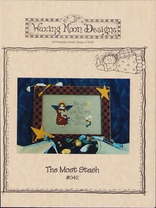 Cross Stitch Waxing Moon Designs Angel Fabric Most Stash Wins Pattern OOP - Picture 1 of 3