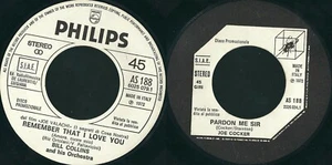 45 GIRI BILL COLLINS / JOE COCKER – REMEMBER THAT I LOVE YOU // PARDON ME SIR - Foto 1 di 1