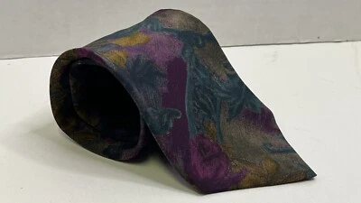 Corbata Karl Lagerfeld Vintage Toda Seda Hecha en Costa Rica Floral Multicolor Foto 1 de 4