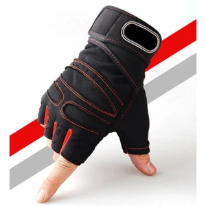 Half Finger Sports Gloves Gel Pad Non Slip Cycling Running Gym Fitness Mittens - Picture 1 of 16