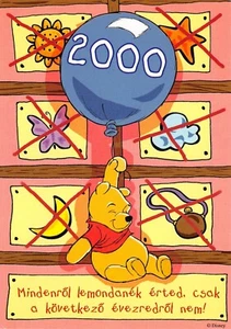 #K304 TARJETA POSTAL DE PERSONAJE DE DIBUJOS ANIMADOS, WINNIE THE POOH - Imagen 1 de 2