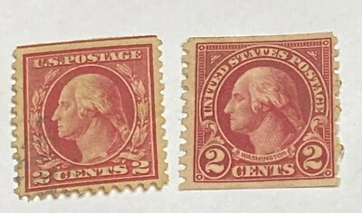 2 George  Washington Red Two  2 Cent Postage Stamps Very Rare - Image 1 of 4