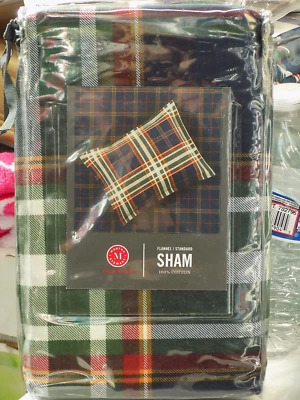 Franela a Cuadros Colección Martha Stewart Midcentury Una Falsa Estándar Nueva Foto 1 de 4