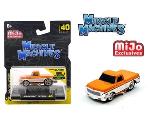 Chevrolet C-10 1972 1/64 M2 pick up edición limitada blanco con naranja Mijo excluido - Imagen 1 de 5