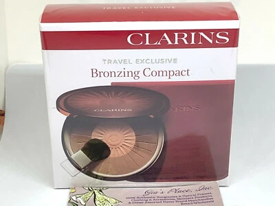 CLARINS SUMMER BRONZING COMPACT ENHANCE A TAN HEALTHY GLOW 20g CELLOPHANE SEALED - Image 1 of 4