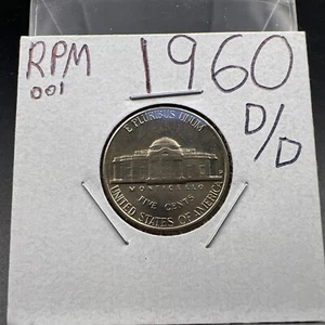 1960 D 5c Jefferson Nickel Coin Choice BU UNC RPM 001 Variety #A - Picture 1 of 6