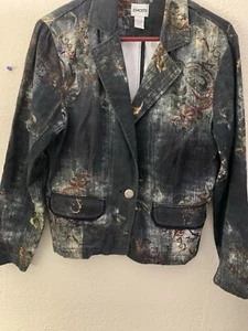 Blazer para mujer Chico talla 1 (mediano) artístico boho 100 % algodón chaqueta ligera - Imagen 1 de 20